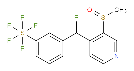 3-(fluoro(3-(methylsulfinyl)pyridin-4-yl)methyl)(pentafluoromercapto)benzene