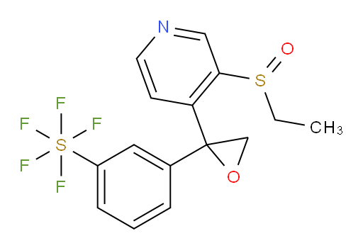 3-(2-(3-(ethylsulfinyl)pyridin-4-yl)oxiran-2-yl)(pentafluoromercapto)benzene