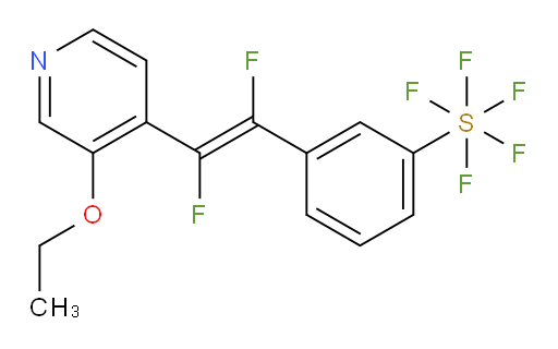 (E)-3-(2-(3-ethoxypyridin-4-yl)-1,2-difluorovinyl)(pentafluoromercapto)benzene