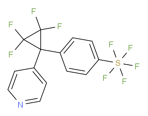 4-(2,2,3,3-tetrafluoro-1-(pyridin-4-yl)cyclopropyl)(pentafluoromercapto)benzene