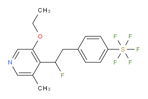 4-(2-(3-ethoxy-5-methylpyridin-4-yl)-2-fluoroethyl)(pentafluoromercapto)benzene