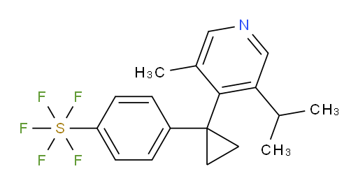4-(1-(3-isopropyl-5-methylpyridin-4-yl)cyclopropyl)(pentafluoromercapto)benzene
