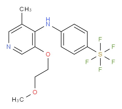 4-((3-(2-methoxyethoxy)-5-methylpyridin-4-yl)amino)(pentafluoromercapto)benzene