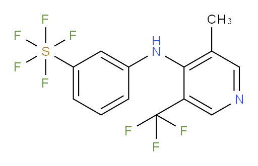 3-((3-methyl-5-(trifluoromethyl)pyridin-4-yl)amino)(pentafluoromercapto)benzene