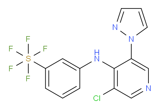 3-((3-chloro-5-(1H-pyrazol-1-yl)pyridin-4-yl)amino)(pentafluoromercapto)benzene