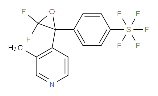 4-(3,3-difluoro-2-(3-methylpyridin-4-yl)oxiran-2-yl)(pentafluoromercapto)benzene