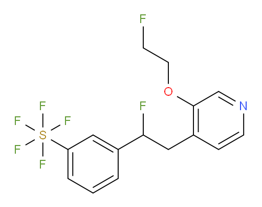 3-(1-fluoro-2-(3-(2-fluoroethoxy)pyridin-4-yl)ethyl)(pentafluoromercapto)benzene