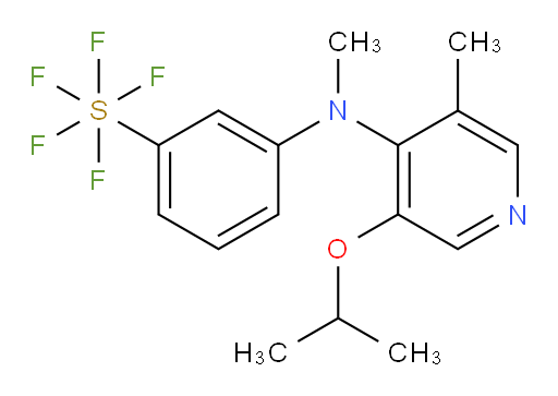 3-((3-isopropoxy-5-methylpyridin-4-yl)(methyl)amino)(pentafluoromercapto)benzene