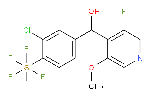 (3-chloro-4-(pentafluoromercapto)phenyl)(3-fluoro-5-methoxypyridin-4-yl)methanol