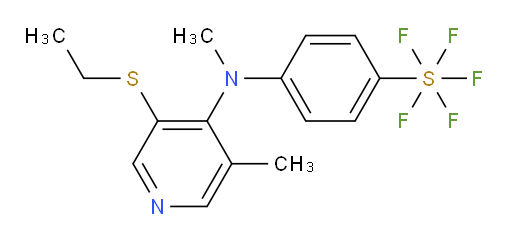 4-((3-(ethylthio)-5-methylpyridin-4-yl)(methyl)amino)(pentafluoromercapto)benzene