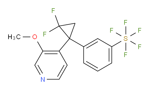 3-(2,2-difluoro-1-(3-methoxypyridin-4-yl)cyclopropyl)(pentafluoromercapto)benzene