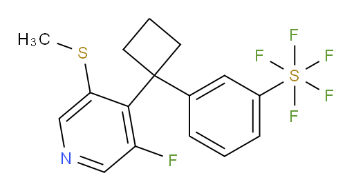 3-(1-(3-fluoro-5-(methylthio)pyridin-4-yl)cyclobutyl)(pentafluoromercapto)benzene