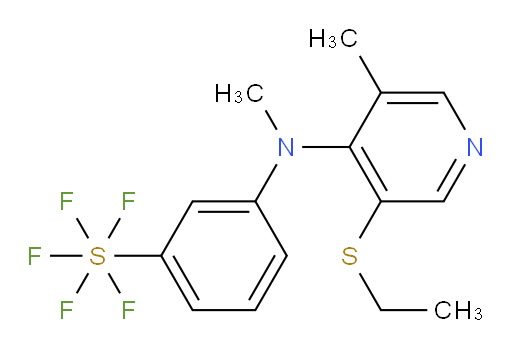 3-((3-(ethylthio)-5-methylpyridin-4-yl)(methyl)amino)(pentafluoromercapto)benzene