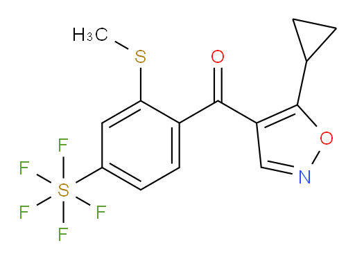 [4-[(5-cyclopropyl-4-isoxazolyl)carbonyl]-3-(methylthio)phenyl]sulfur pentafluoride