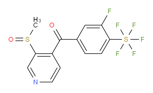 (3-fluoro-4-(pentafluoromercapto)phenyl)(3-(methylsulfinyl)pyridin-4-yl)methanone