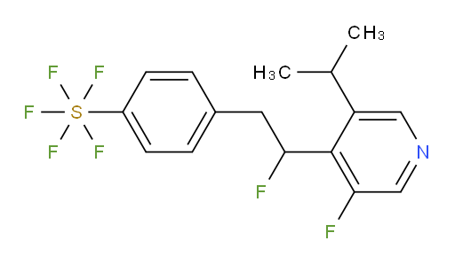 4-(2-fluoro-2-(3-fluoro-5-isopropylpyridin-4-yl)ethyl)(pentafluoromercapto)benzene