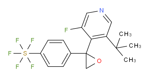 4-(2-(3-(tert-butyl)-5-fluoropyridin-4-yl)oxiran-2-yl)(pentafluoromercapto)benzene