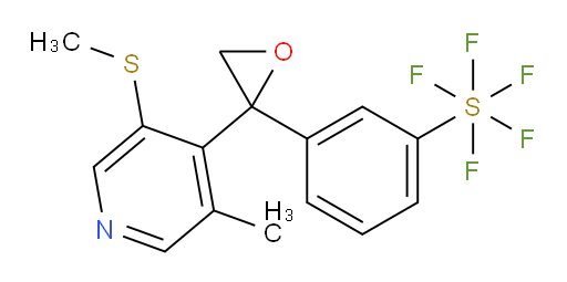 3-(2-(3-methyl-5-(methylthio)pyridin-4-yl)oxiran-2-yl)(pentafluoromercapto)benzene