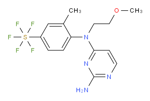 [4-[(2-Amino-4-pyrimidimyl)(2-methoxyethyl)amino]-3-methylphenyl]sulfur pentafluoride