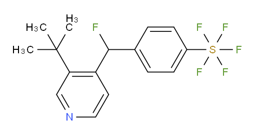 4-((3-(tert-butyl)pyridin-4-yl)fluoromethyl)(pentafluoromercapto)benzene