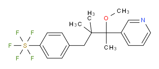 [4-[3-methoxy-2,2-dimethyl-3-(3-pyridinyl)butyl]phenyl]sulfur pentafluoride
