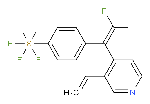 4-(2,2-difluoro-1-(3-vinylpyridin-4-yl)vinyl)(pentafluoromercapto)benzene