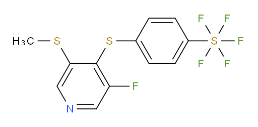 4-((3-fluoro-5-(methylthio)pyridin-4-yl)thio)(pentafluoromercapto)benzene