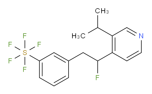 3-(2-fluoro-2-(3-isopropylpyridin-4-yl)ethyl)(pentafluoromercapto)benzene