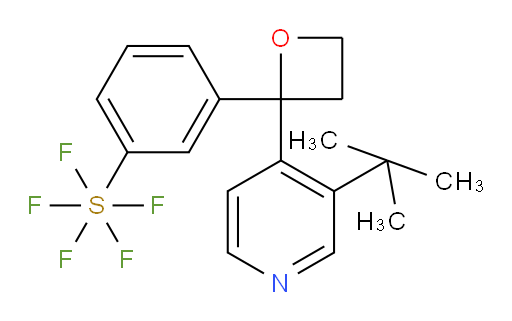 3-(2-(3-(tert-butyl)pyridin-4-yl)oxetan-2-yl)(pentafluoromercapto)benzene