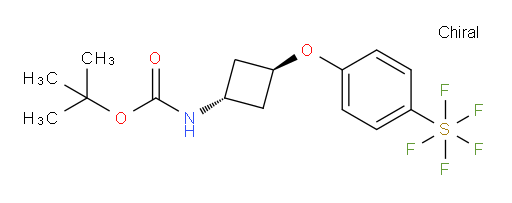 tert-butyl ((1r,3r)-3-(4-(pentafluoromercapto)phenoxy)cyclobutyl)carbamate