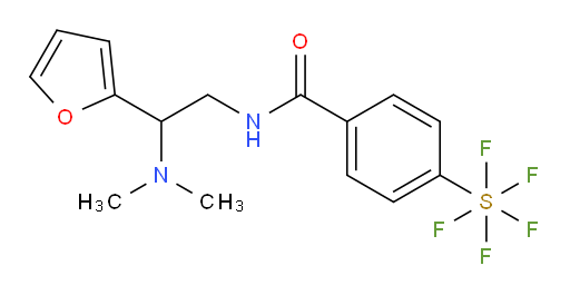 N-(2-(dimethylamino)-2-(furan-2-yl)ethyl)-4-(pentafluoromercapto)benzamide