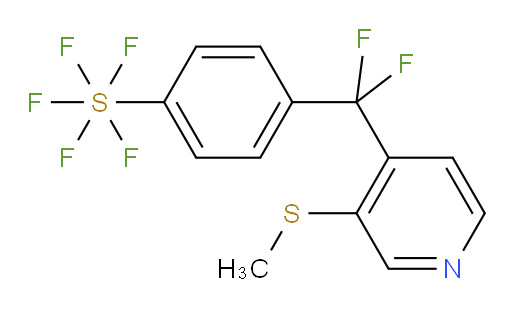 4-(difluoro(3-(methylthio)pyridin-4-yl)methyl)(pentafluoromercapto)benzene