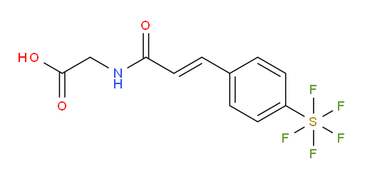 (E)-2-(3-(4-(pentafluoromercapto)phenyl)acrylamido)acetic acid