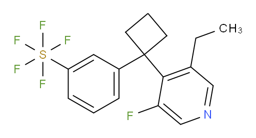 3-(1-(3-ethyl-5-fluoropyridin-4-yl)cyclobutyl)(pentafluoromercapto)benzene