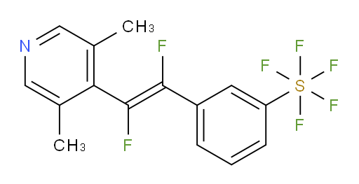 (E)-3-(2-(3,5-dimethylpyridin-4-yl)-1,2-difluorovinyl)(pentafluoromercapto)benzene