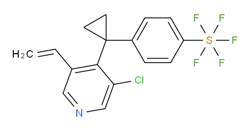 4-(1-(3-chloro-5-vinylpyridin-4-yl)cyclopropyl)(pentafluoromercapto)benzene