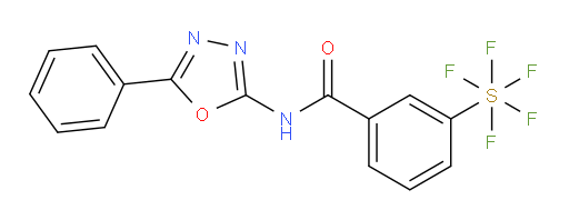 [3-[[(5-phenyl-1,3,4-oxadiazol-2-yl)amino]carbonyl]phenyl]sulfur pentafluoride