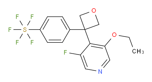 4-(3-(3-ethoxy-5-fluoropyridin-4-yl)oxetan-3-yl)(pentafluoromercapto)benzene