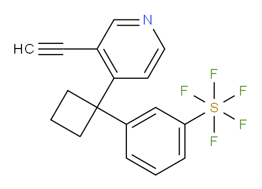 3-(1-(3-ethynylpyridin-4-yl)cyclobutyl)(pentafluoromercapto)benzene