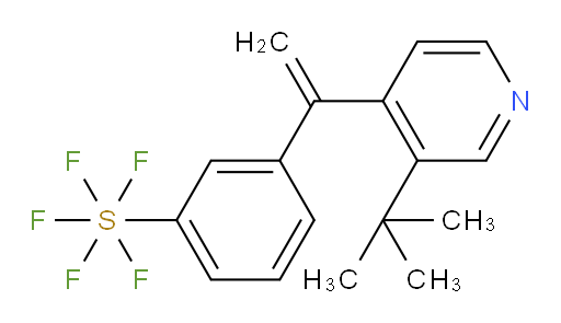 3-(1-(3-(tert-butyl)pyridin-4-yl)vinyl)(pentafluoromercapto)benzene