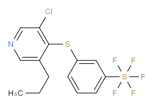 3-((3-chloro-5-propylpyridin-4-yl)thio)(pentafluoromercapto)benzene