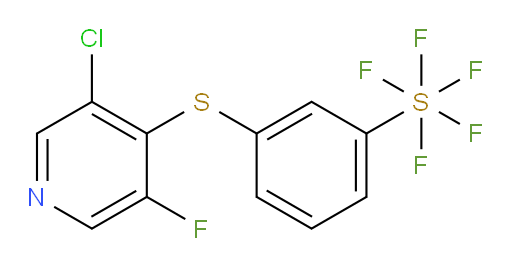 3-((3-chloro-5-fluoropyridin-4-yl)thio)(pentafluoromercapto)benzene