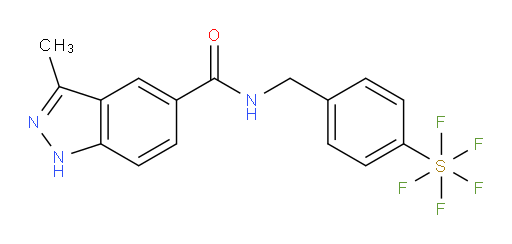 N-(4-(pentafluoromercapto)benzyl)-3-methyl-1H-indazole-5-carboxamide