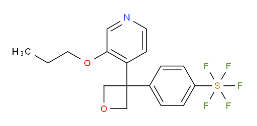 4-(3-(3-propoxypyridin-4-yl)oxetan-3-yl)(pentafluoromercapto)benzene