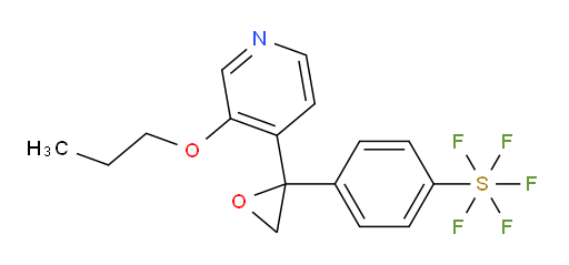 4-(2-(3-propoxypyridin-4-yl)oxiran-2-yl)(pentafluoromercapto)benzene