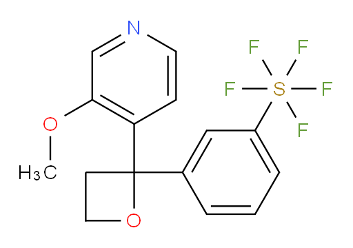 3-(2-(3-methoxypyridin-4-yl)oxetan-2-yl)(pentafluoromercapto)benzene