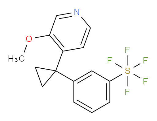 3-(1-(3-methoxypyridin-4-yl)cyclopropyl)(pentafluoromercapto)benzene