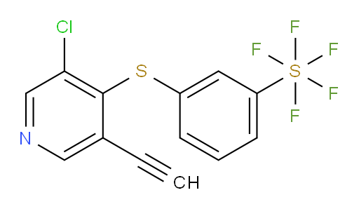 3-((3-chloro-5-ethynylpyridin-4-yl)thio)(pentafluoromercapto)benzene