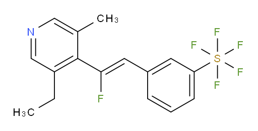 (Z)-3-(2-(3-ethyl-5-methylpyridin-4-yl)-2-fluorovinyl)(pentafluoromercapto)benzene