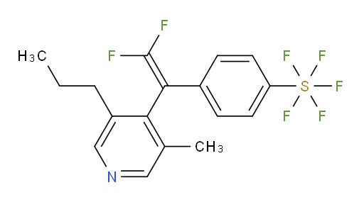 4-(2,2-difluoro-1-(3-methyl-5-propylpyridin-4-yl)vinyl)(pentafluoromercapto)benzene